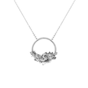 Rose Halo Necklace Gold/Silver/Rose Gold, 7 of 11