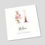 Personalised Birthday Card Initial Name Pink, thumbnail 4 of 4