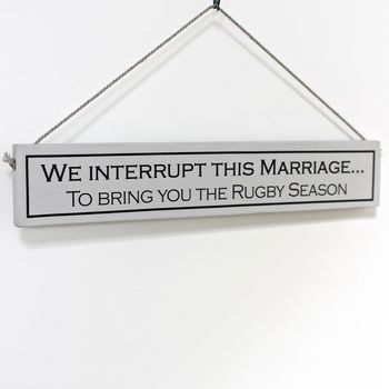 Rugby Hand Painted Wooden Sign, 2 of 3