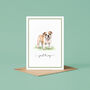 English Bulldog Just To Say Card, thumbnail 3 of 6