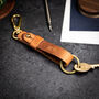 'Griff' Personalised Leather Clasp Keyring, thumbnail 1 of 5