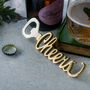 Cheers Gold Finish Bottle Opener, thumbnail 1 of 3