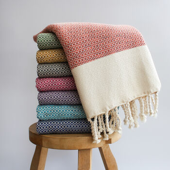 Personalised Cotton Throw, Anniversary Gift Personalised, 7 of 11