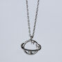 Sterling Silver Saturn Pendant Necklace, thumbnail 3 of 5