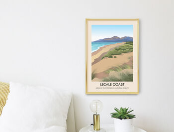 Lecale Coast Aonb Travel Poster Art Print, 2 of 8