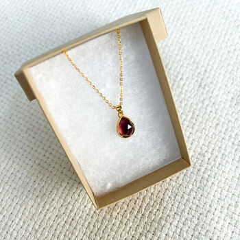 18ct Gold Plated Amethyst Necklace, 2 of 3