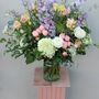'Gorgeous Blooms' Lilac And Peach Fresh Flower Bouquet, thumbnail 1 of 5