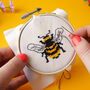 The Beekeeper Bee Design Cross Stitch Kit, thumbnail 1 of 4