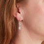 Silver Boho Dangly Charm Earrings, thumbnail 3 of 7