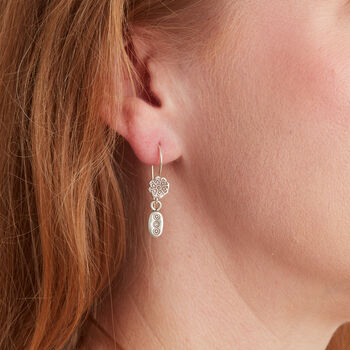 Silver Boho Dangly Charm Earrings, 3 of 7