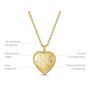 Scroll Heart Ashes Urn Necklace 18 K Gold Plated Silver, thumbnail 3 of 10