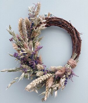 Small Natural Dried Lavender Wreath, 4 of 5