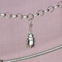 Jewel Chafer Beetle Charm Sterling Silver, thumbnail 3 of 11