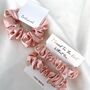 I Cannot Tie The Knot Without You Bridesmaid Scrunchies Pink, thumbnail 3 of 3