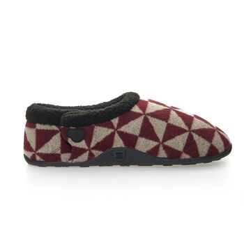 Ronnie Burgundy Geometric Pattern Mens Slippers Indoor/Garden Shoes, 4 of 10