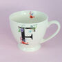G Decor Floral Alphabet Ceramic Tea Coffee Xl Mug Cup, thumbnail 10 of 12