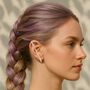 Sterling Silver Bar Ear Cuff Stud Earring, thumbnail 1 of 4
