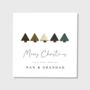 Nan And Grandad Christmas Card Leather Trees For Grandparents, thumbnail 1 of 2