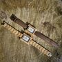 Coral White Face Bamboo Watch With Leather Strap, thumbnail 7 of 8