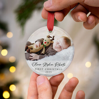 Baby's First Christmas Photo Ornament, 6 of 7