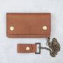 Personalised English Hide Leather Wallet With Chain, thumbnail 4 of 11