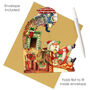 Pop Up 3D Pendulum Christmas Card Hurry Down The Chimney, thumbnail 3 of 5
