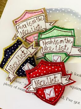 Personalised Nice List Badge, 5 of 5