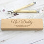 Personalised Message Wooden Pen And Pencil Box Set, thumbnail 3 of 10