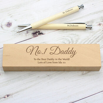 Personalised Message Wooden Pen And Pencil Box Set, 3 of 10