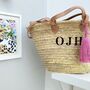 Personalised Straw Shopping Or Beach Basket, thumbnail 1 of 10