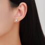 Mismatched Squirrel And Acorn Stud Earrings In Sterling Silver, thumbnail 7 of 10