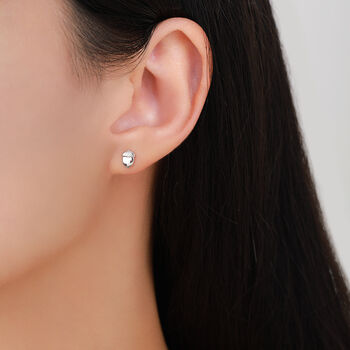 Mismatched Squirrel And Acorn Stud Earrings In Sterling Silver, 7 of 10
