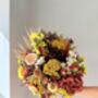 Dried Yellow Flower Bouquet With Deep Red Hydrangea, thumbnail 4 of 5