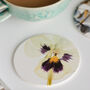Set Of Four Pressed Flower Leather Coasters, thumbnail 4 of 5