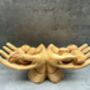 Hand Carved Wooden Hands Bowl Jewellery Stand Fruit Bowl, thumbnail 8 of 8