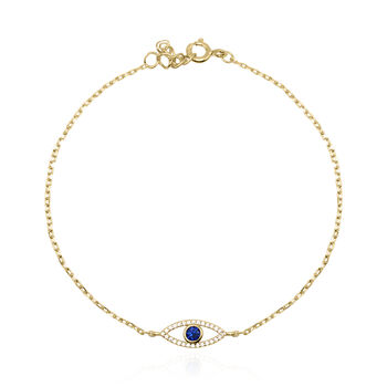 Nuray Evil Eye Chain Bracelet | 18 K Gold Plated, 2 of 7