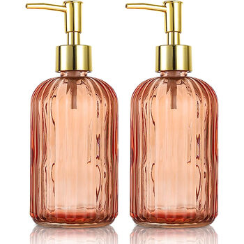 Two Pack Versatile Glass Soap Dispenser Bottle Pump, 12 of 12