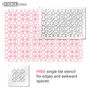 Whitminster Tile Repeat Stencil, thumbnail 4 of 5