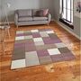 Area Rug Machine Woven Rectangle Beige Purple, thumbnail 9 of 12