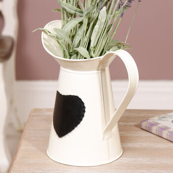 Personalised Cream Heart Pitcher Jug Vase, 5 of 5