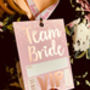 Rose Gold Team Bride Hen Party Vip Pass Lanyard Favours, thumbnail 7 of 12