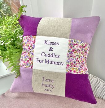 Kisses And Cuddles For Mummy Cushion, 2 of 6