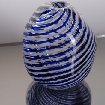 Handmade Filigrana Amorfa Hand Blown Glass Vase, 3 of 3