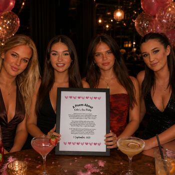 Personalised Hen Party Print Special Poem For Bride To Be, 3 of 7