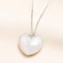 Stainless Steel Heart Pendant Long Chain Necklace In Silver Or Gold, thumbnail 2 of 2
