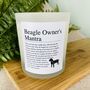 Fun Personalised Beagle Owner's Affirmation Candle, thumbnail 2 of 11