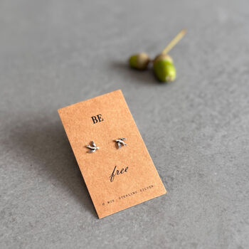 Be Free Sterling Silver Swallow Earrings, 7 of 7