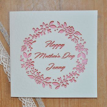 Laser Cut Personalised Mother's Day Card, 3 of 3