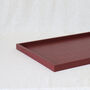 Handmade Dark Red Wooden Serving Tray, Lacquered Ottoman Cover Tray, thumbnail 10 of 11