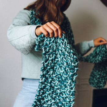 Squidgable Scarf Knitting Kit, 8 of 9